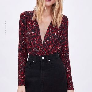 Zara Leopard Bodysuit